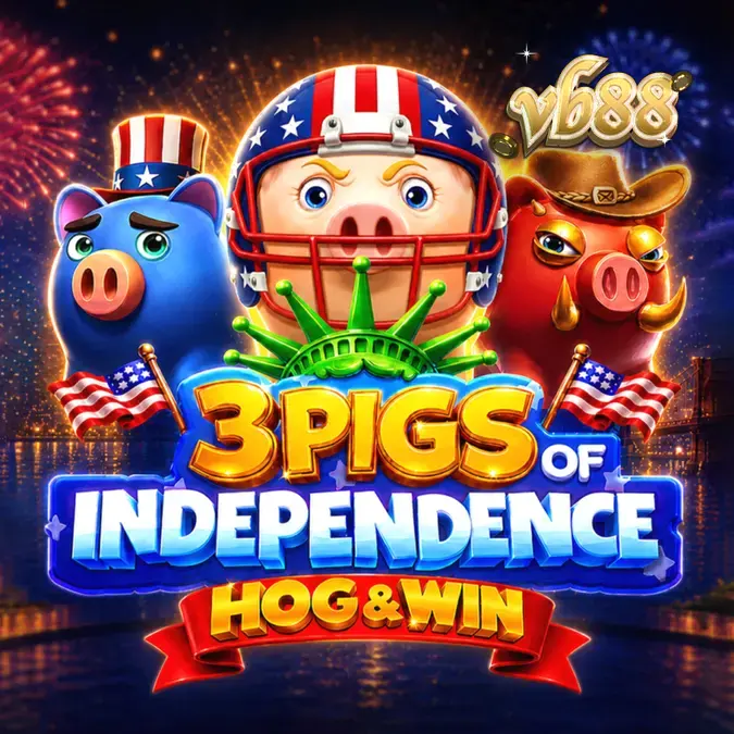3 Pigs of Independence Hog & Win slot game interface